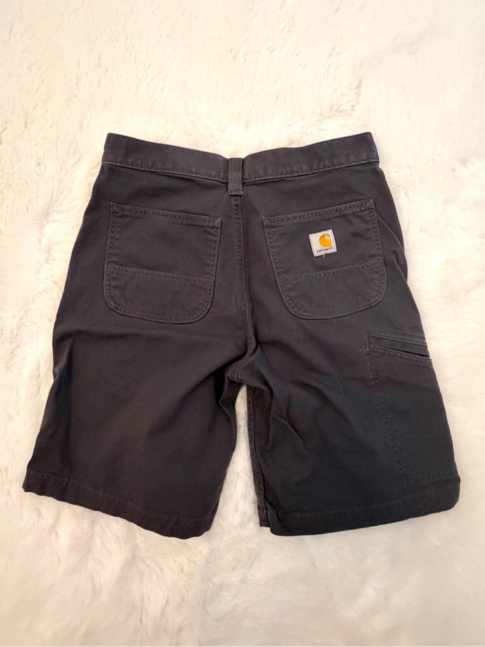 Carhartt Dark Gray Utility Relaxed Fit Men’s Rugged Flex Shorts - Picture 2 of 11